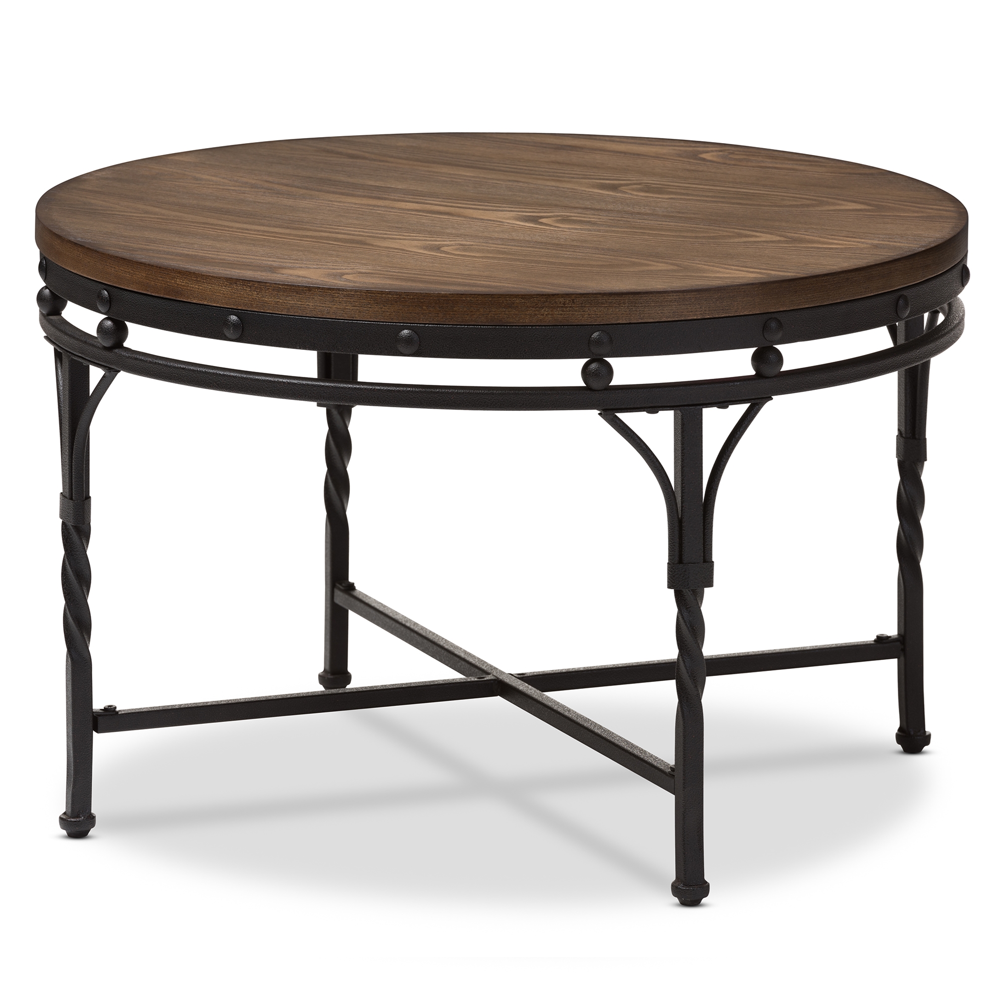 Bronze and deals wood coffee table